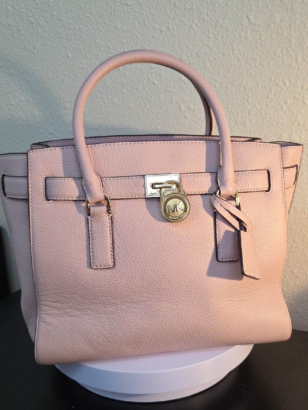 Michael Kors Blush Pink Pebbled Leather Satchel with Gold Hardware NWOT